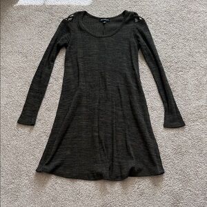 Green long-sleeve Knit Dress